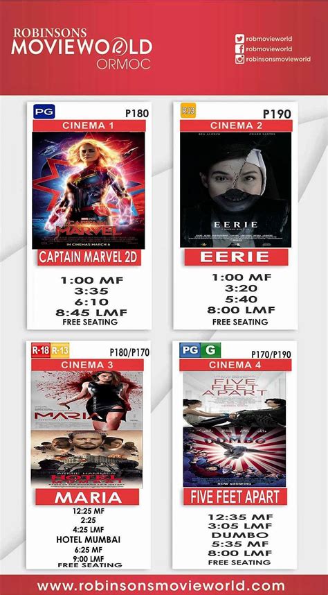 robinsons ormoc cinema schedule